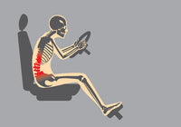 Poor posture while driving causes lower back pain.