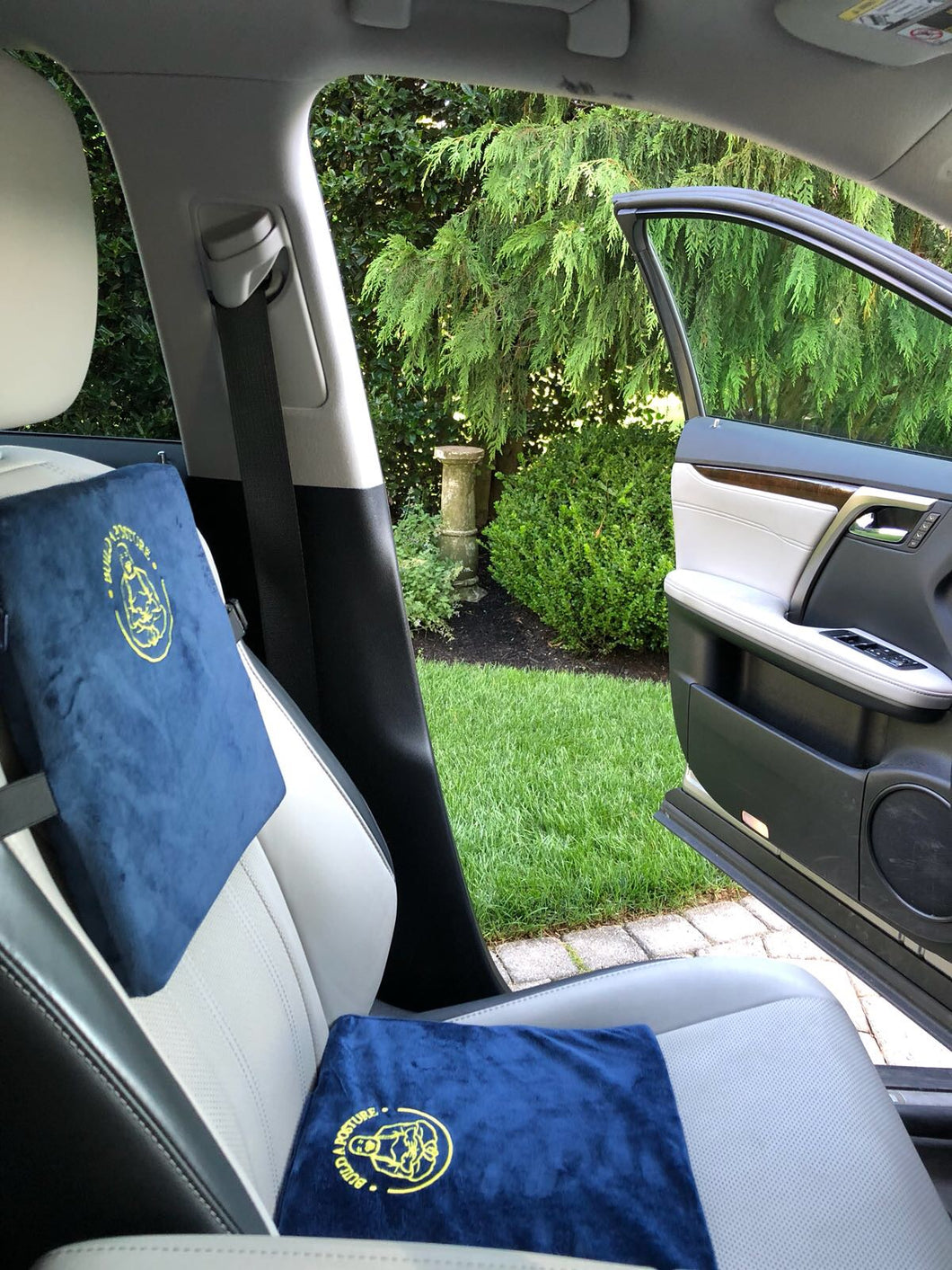 2 Extra Firm Wedge Seat Cushion Back Support Pad for Car Build a Posture