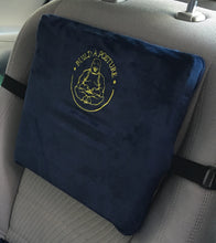 Load image into Gallery viewer, Flat low-profile square back support pad for car bucket seat posture correction.